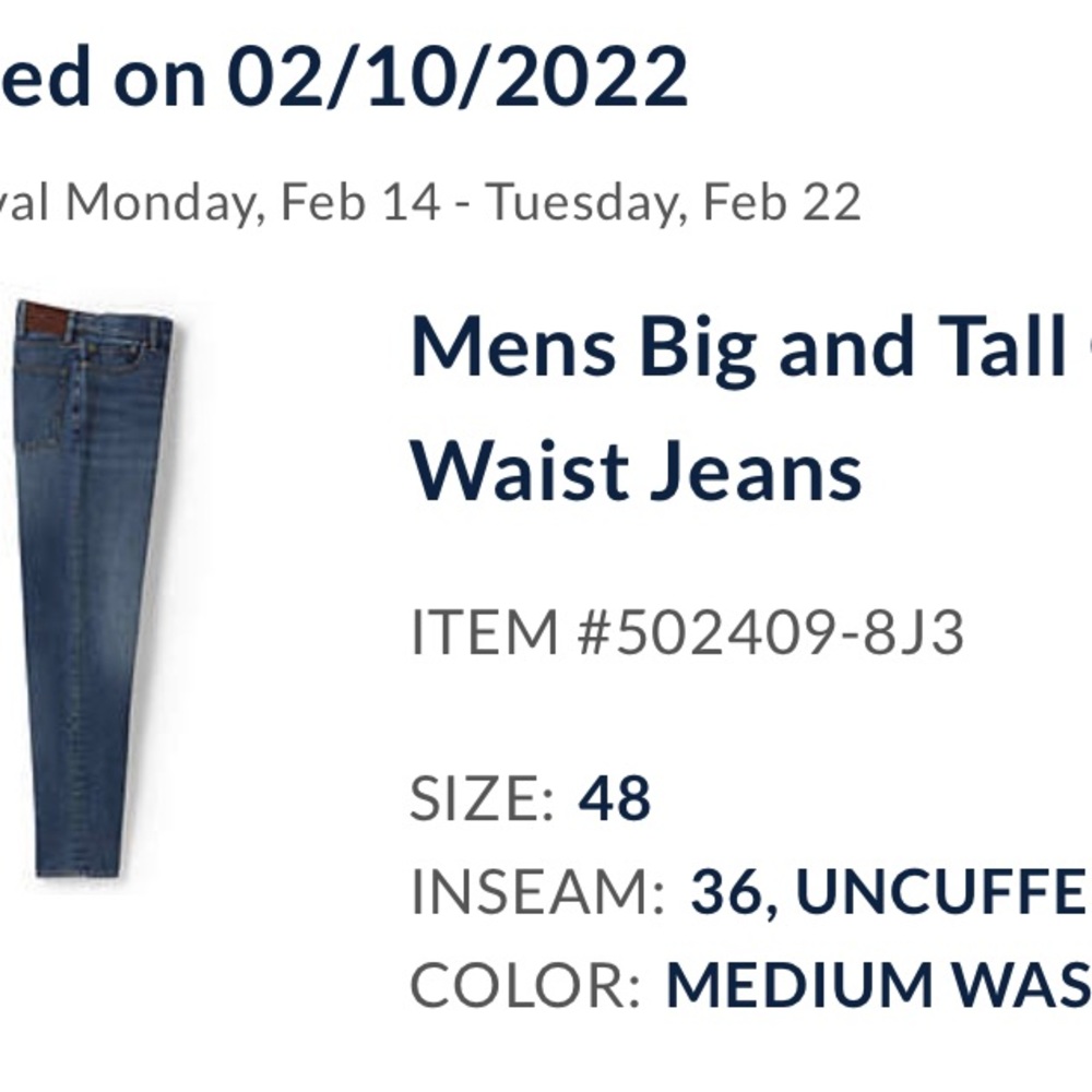 Men's Big & Tall Comfort Waist Jeans - Picture 5 of 7